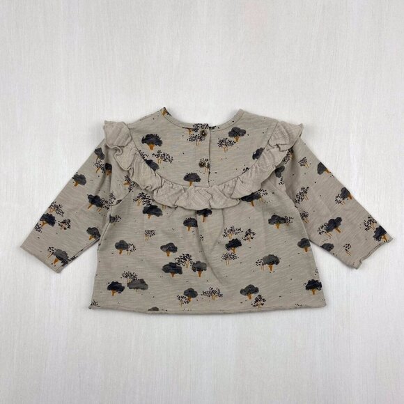 NWOT Play Up Portugal Organic Cotton Ruffle Top in Stone (9m) - Picture 5 of 9